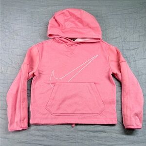 Nike Girls Hoodie in Pink with White Logo